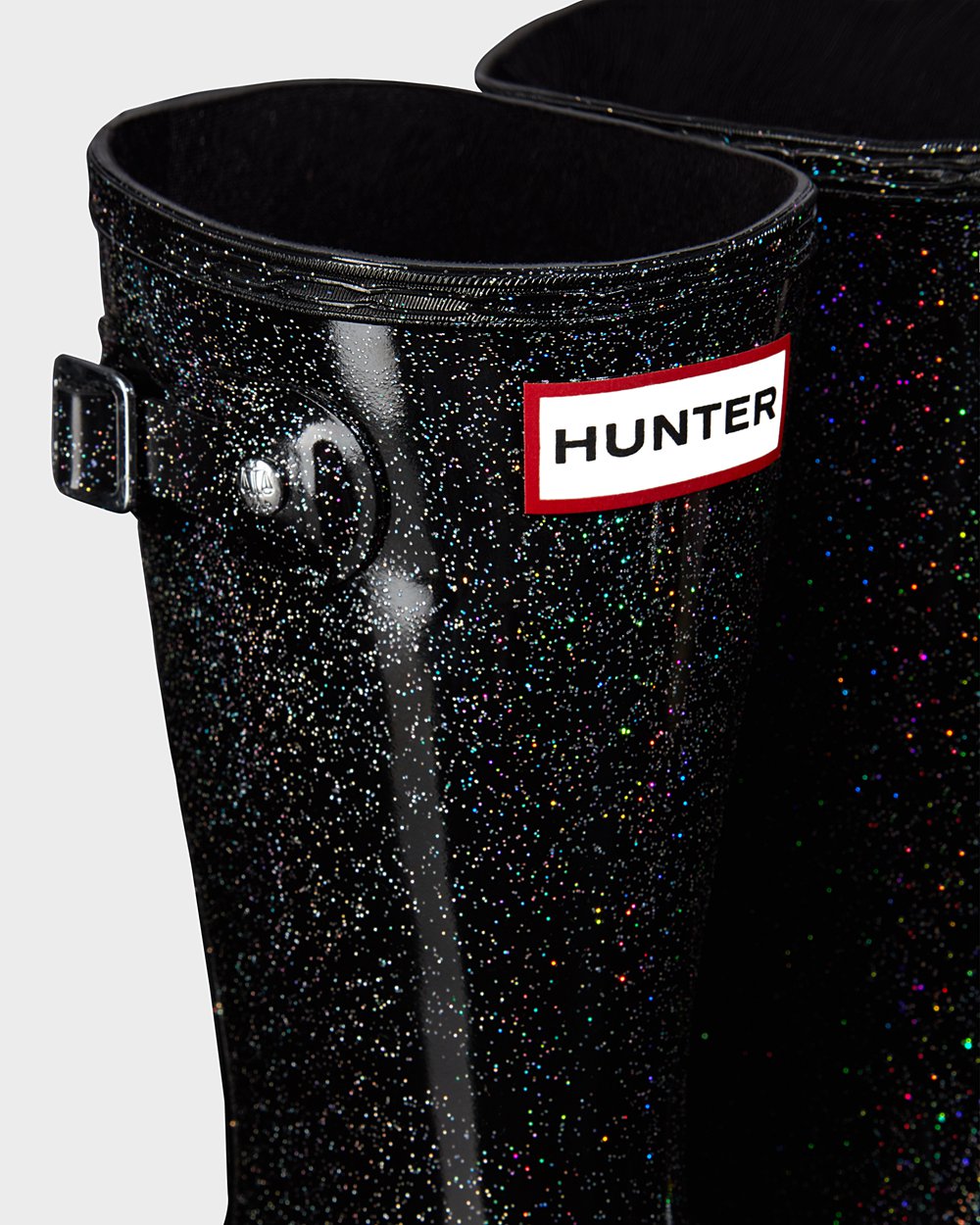 Kids Hunter Original Big Starcloud | Rain Boots Black Multicolor | NZ-47506-KHPQ